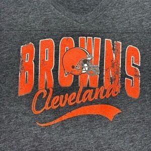 Cleveland Browns Shirt Womens Extra Large Short Sleeve NFL Football Vintage Fan